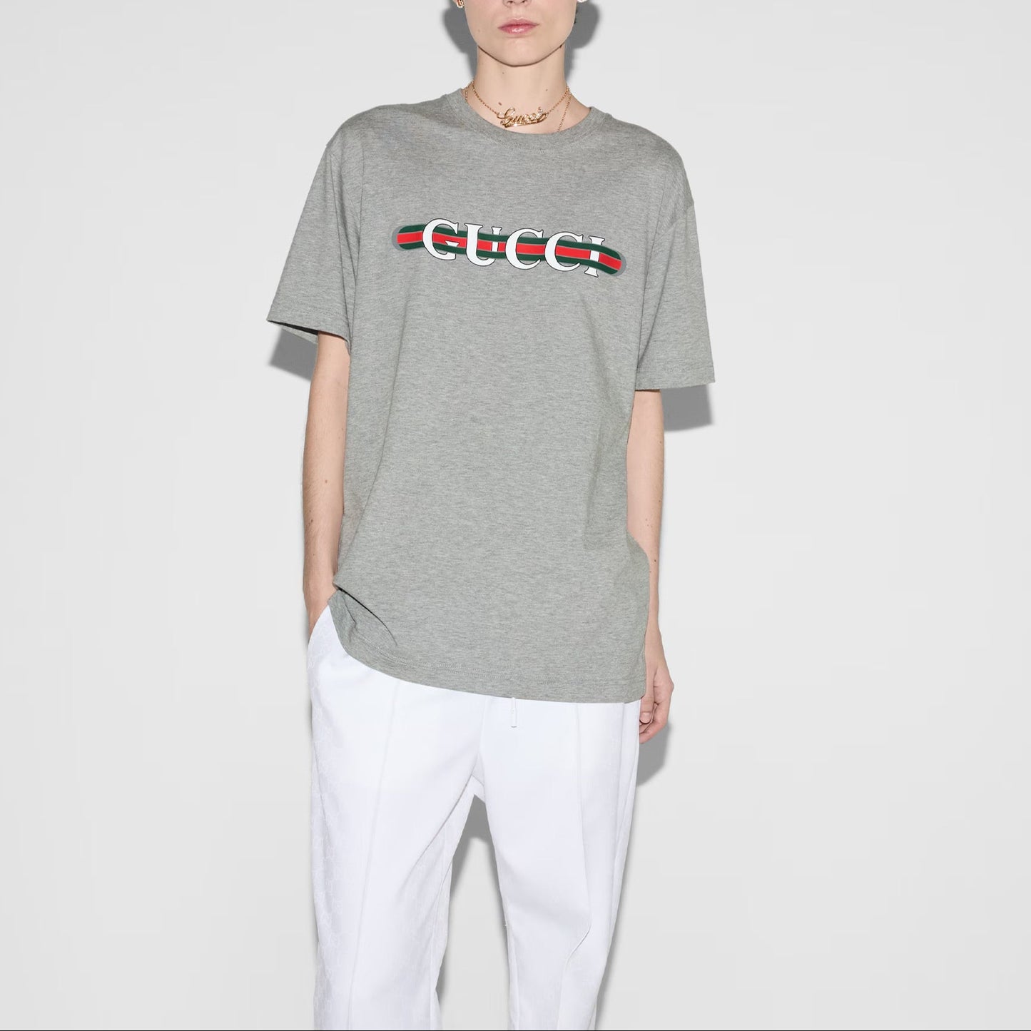 Cotton Jersey T-Shirt With Print