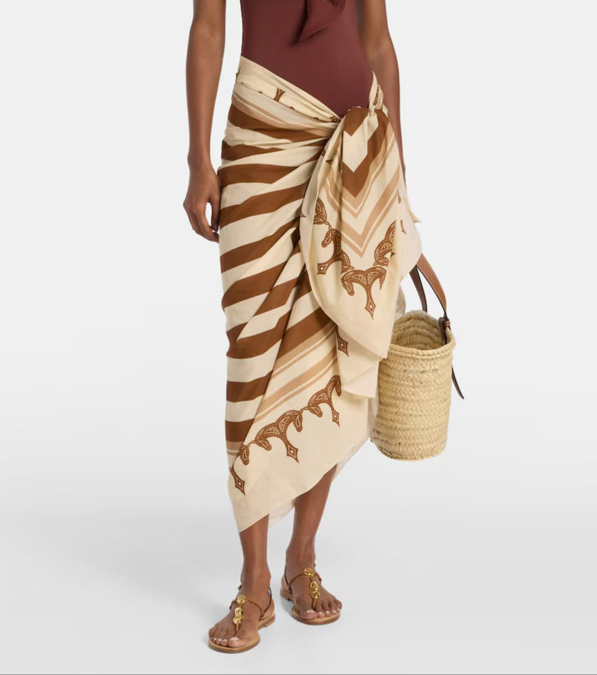 Cotton Printed Beach Cover-up