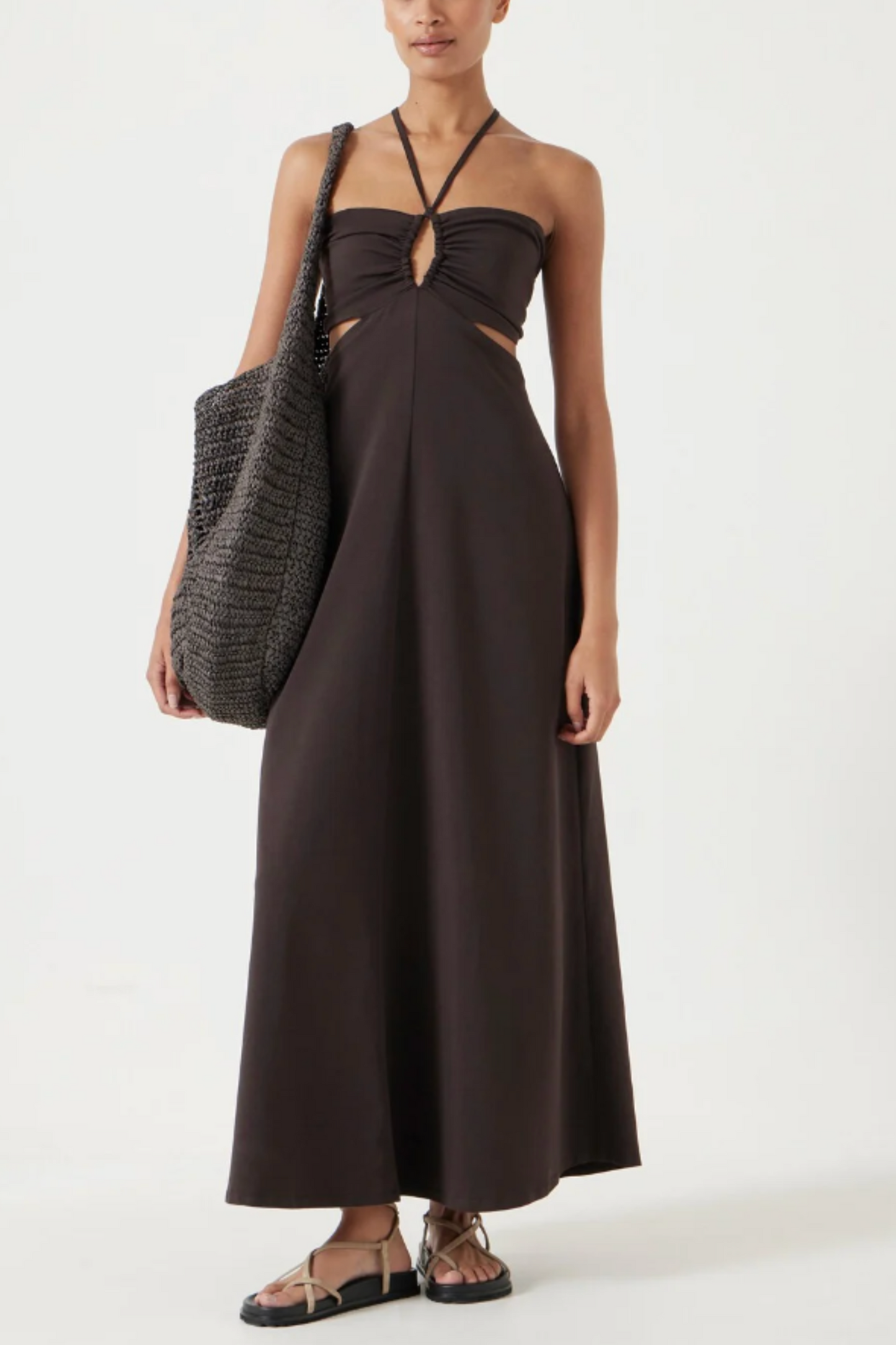 Jemma Cotton Jersey Cut-out Dress