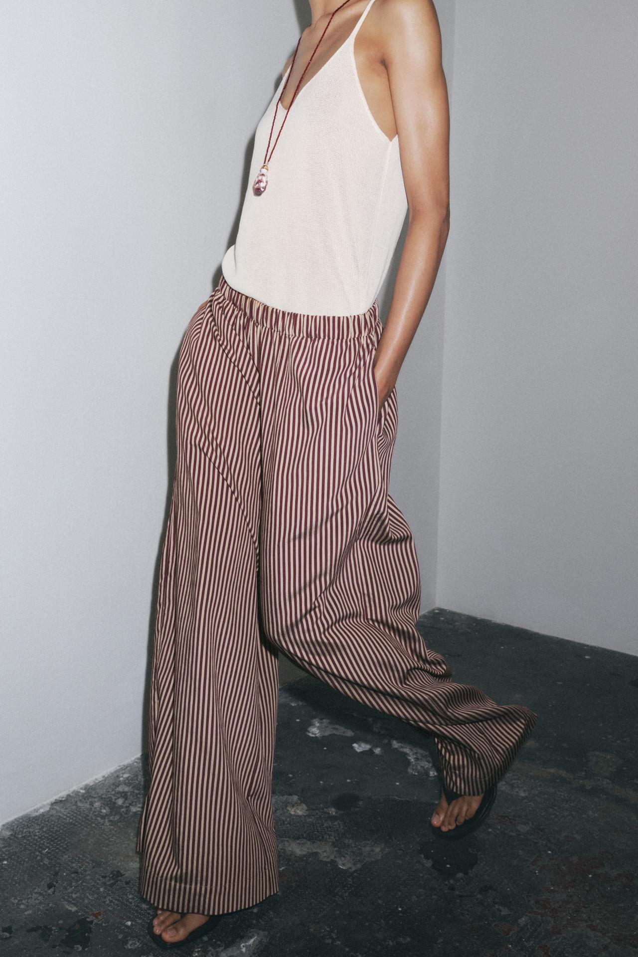 Striped Flowing Trousers
