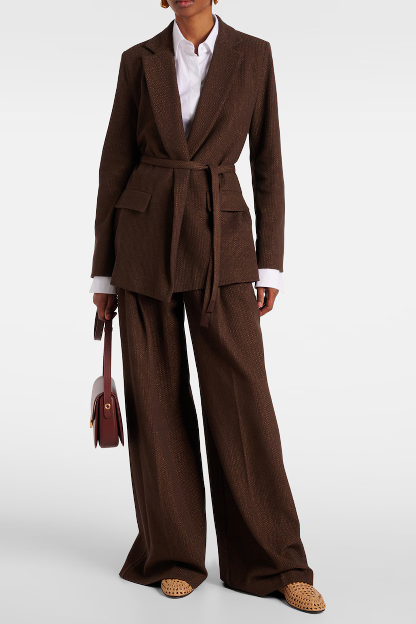 Aereo Cotton-Blend Wide-Leg Pants