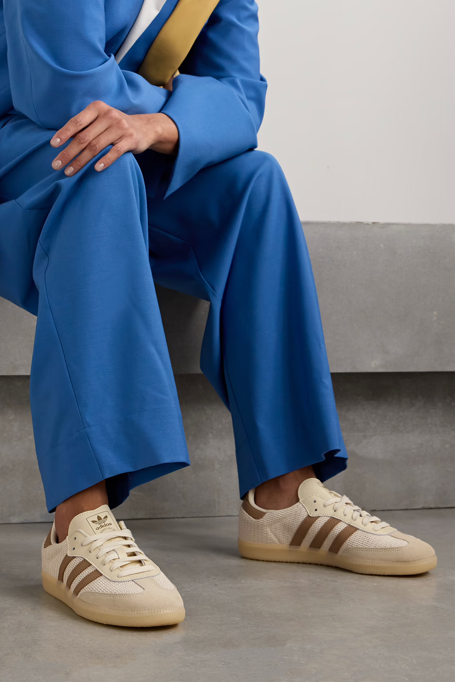 Samba OG Leather and Suede-Trimmed Crochet Sneakers