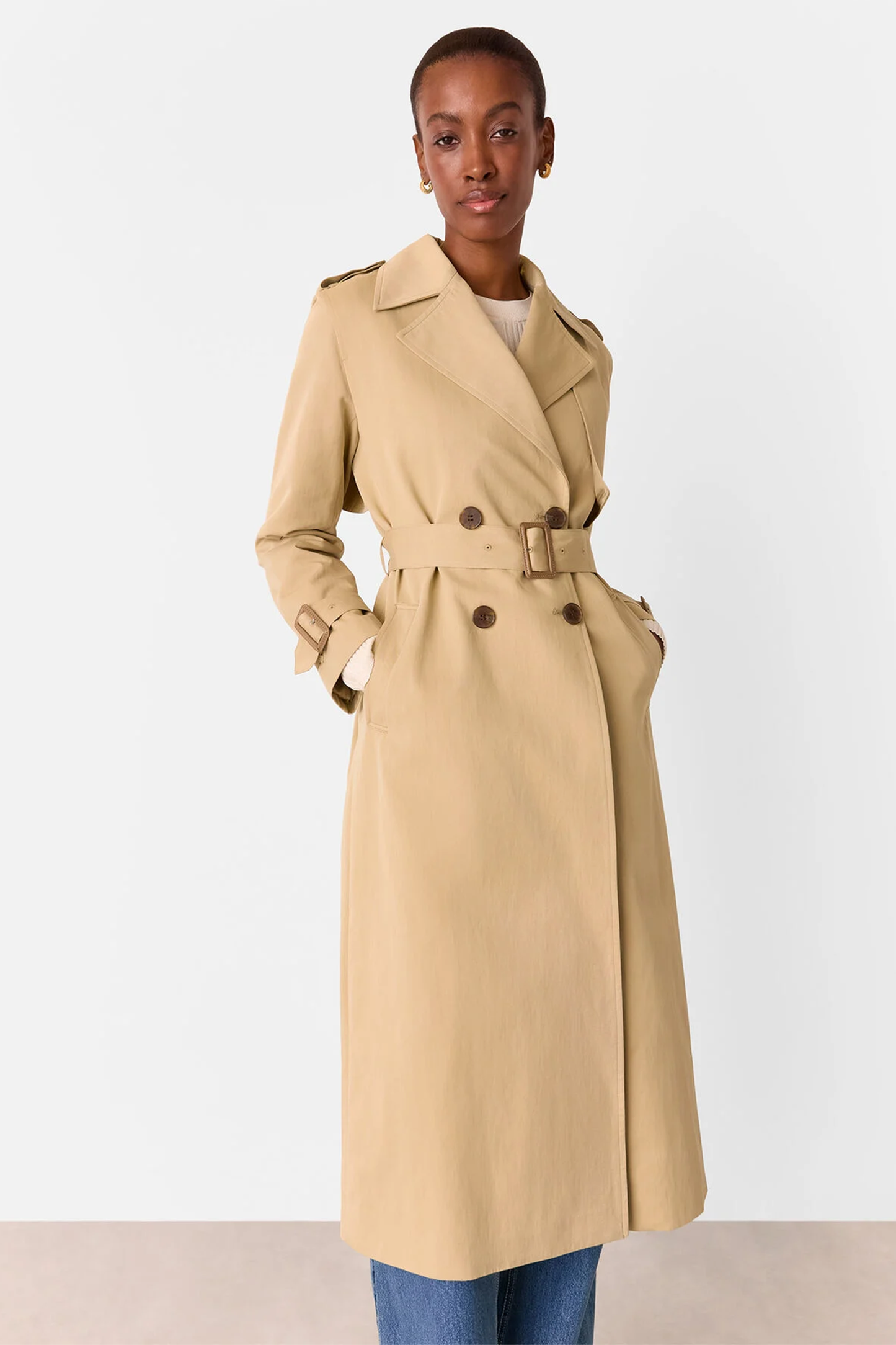 Neutral Valentina Trench Coat