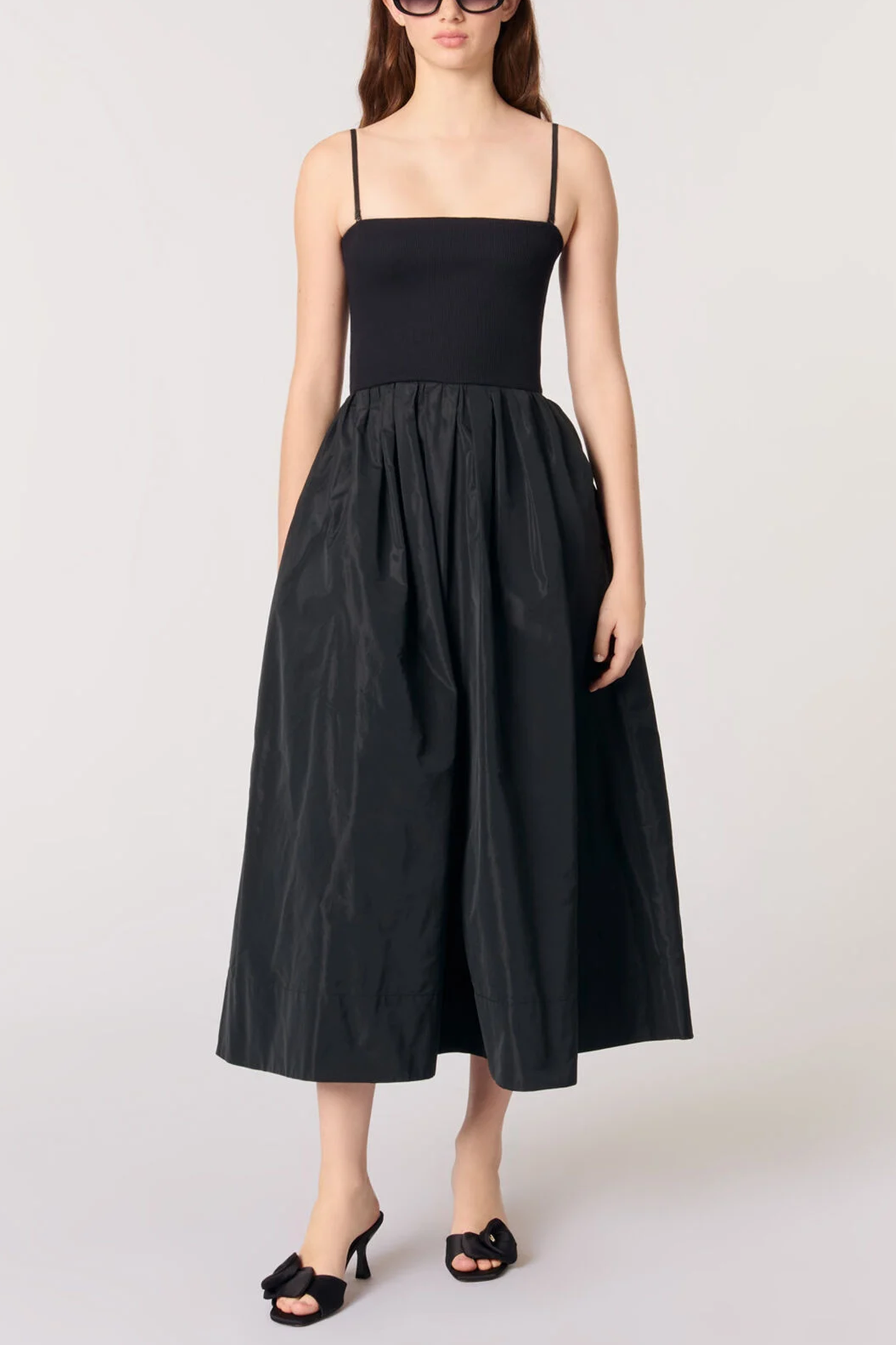 Strapless Mesh and Taffeta Dress