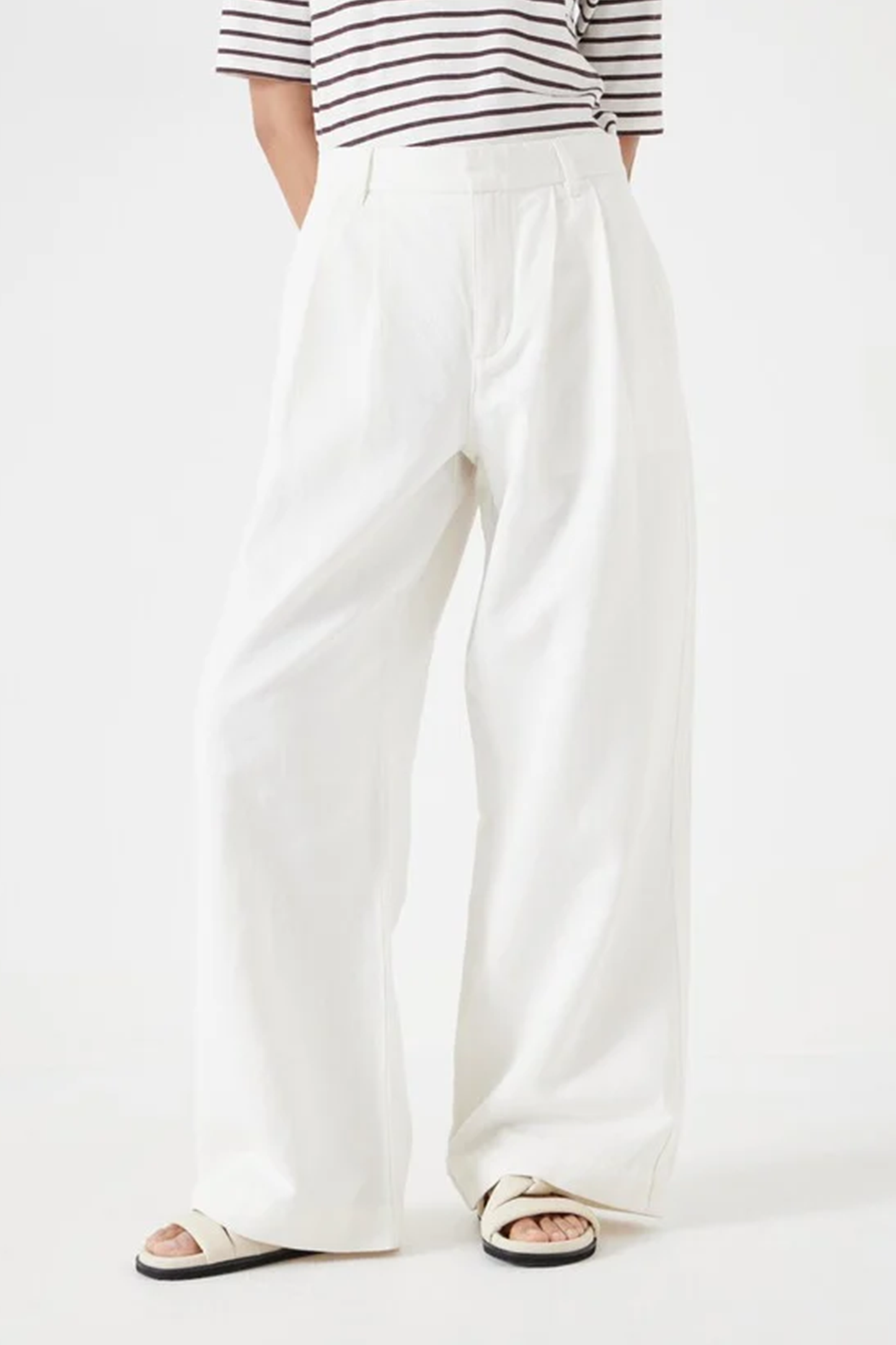 Lya Cotton Wide Leg Trousers