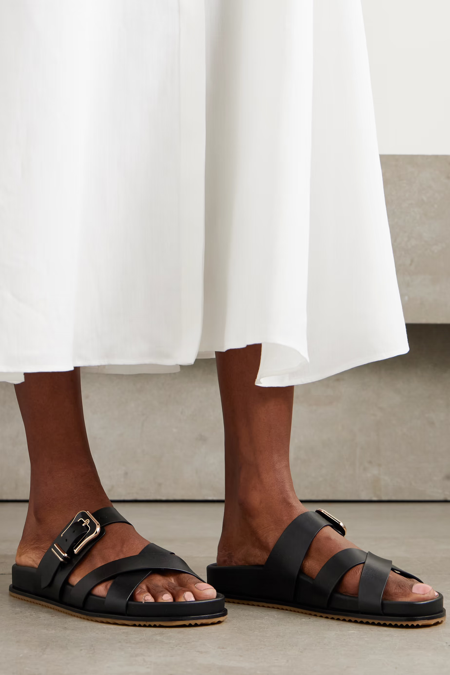 Circe Leather Slides