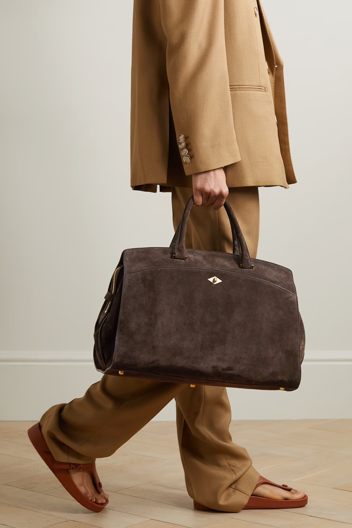 Private Eye Large Suede Tote