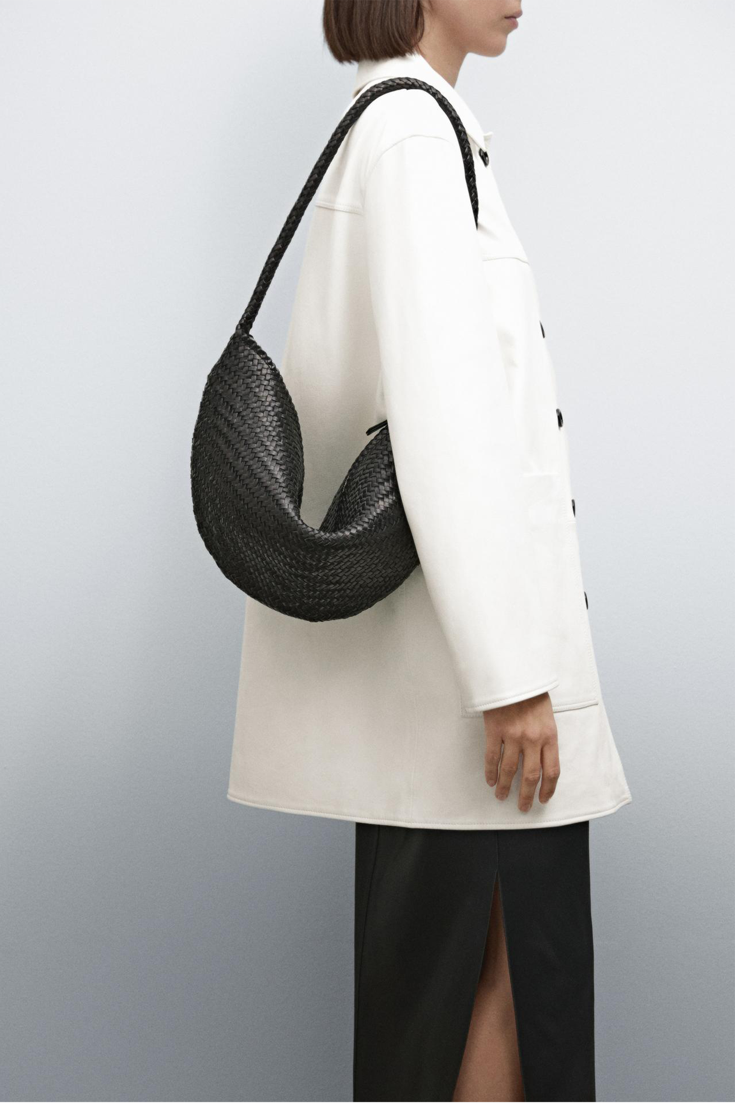 Braided Nappa Leather Crossbody Bag