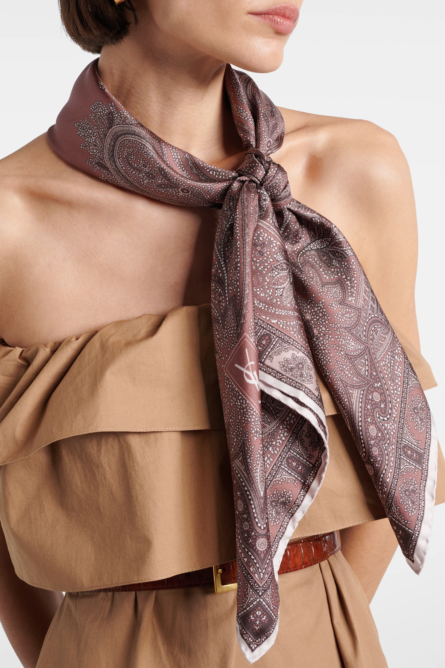 Paisley Silk Twill Scarf