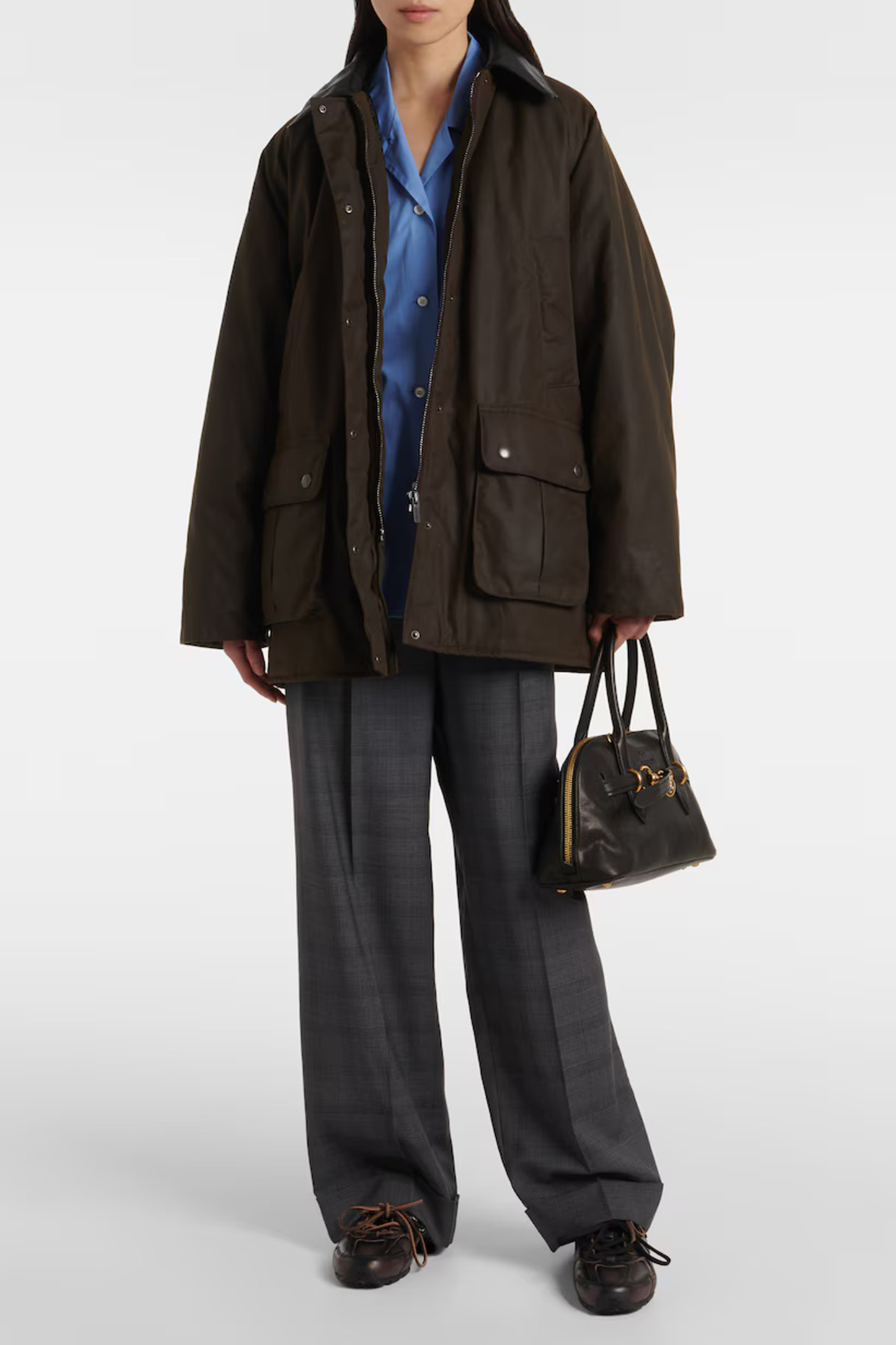 Waxed Oversized Canvas Cotton Jacket