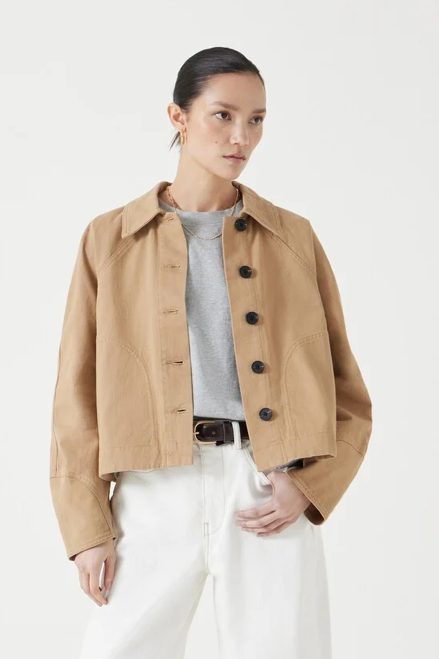 Barrel Sleeve Swing Jacket