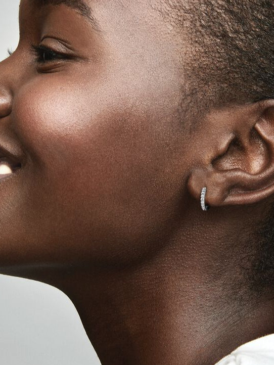 Sparkling Huggie Hoop Earrings