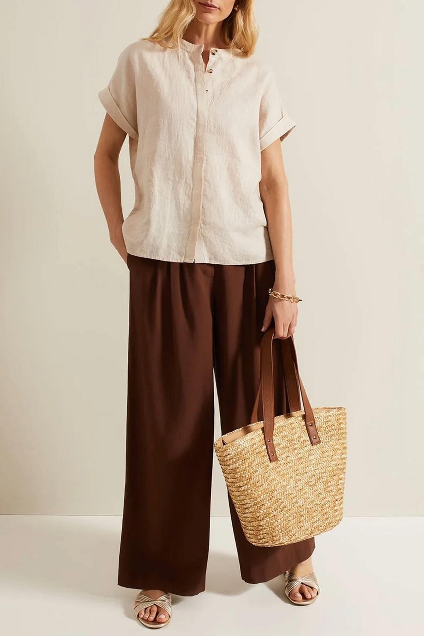 Kelsie Button Through Linen Shirt