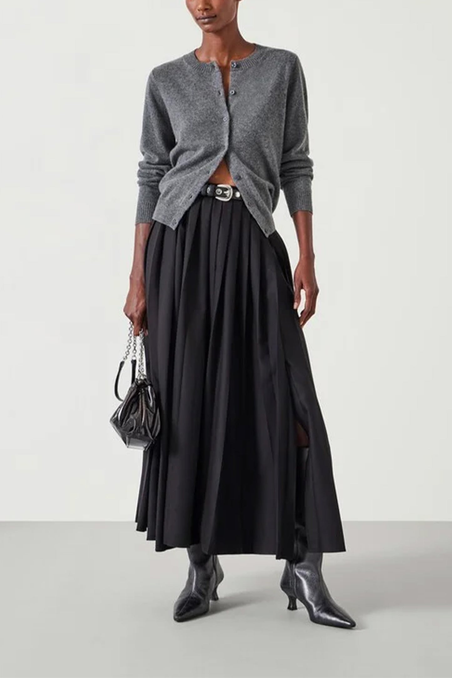Violet Wool Maxi Skirt