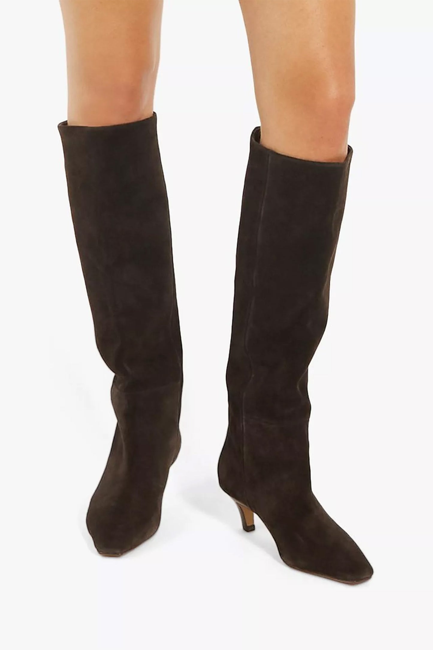 Slink Suede Long Boots, Brown