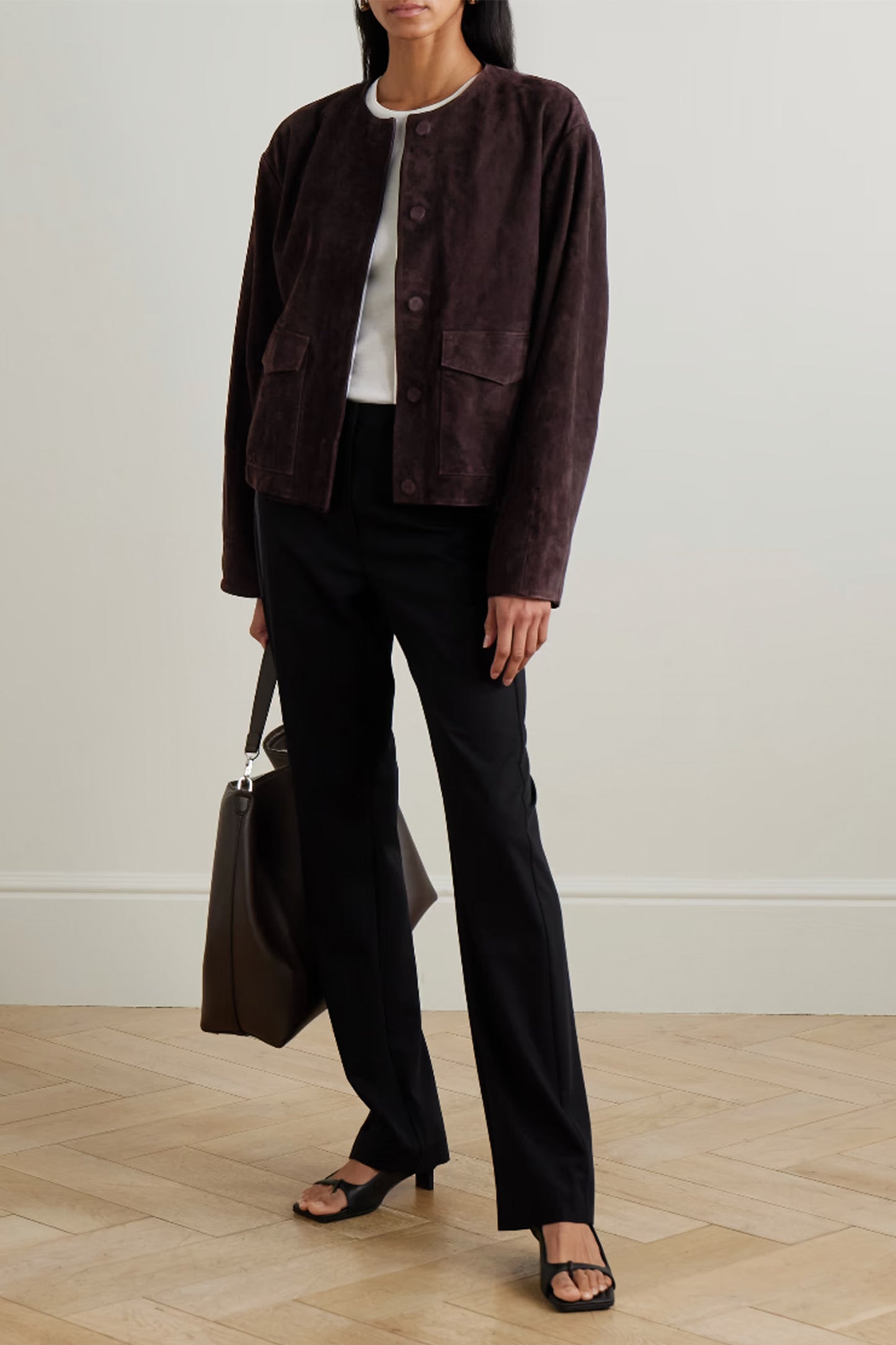 Utility Cocoon Suede Jacket