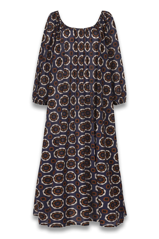 Capri - Blue Gardenia Cotton Voile Dress
