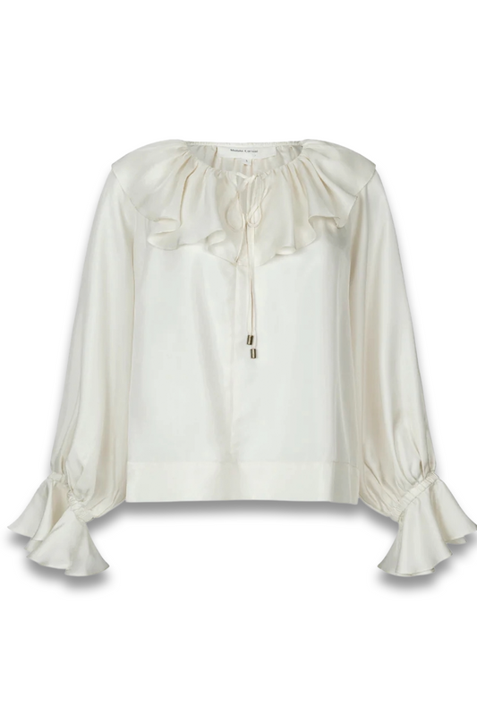 Florence - Panna Silk Twill Blouse