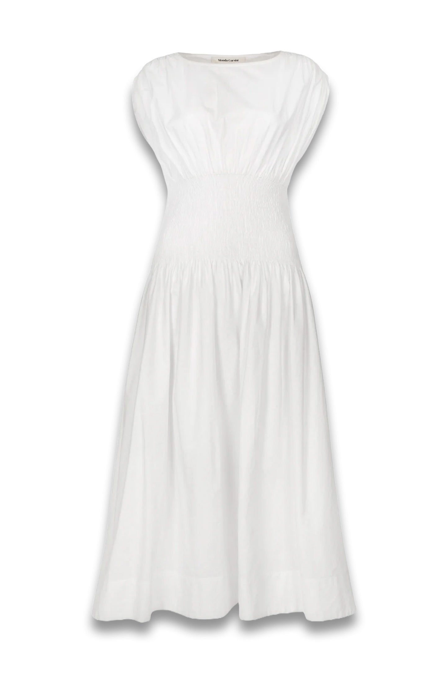 Penelope - White Dot Cotton Dress
