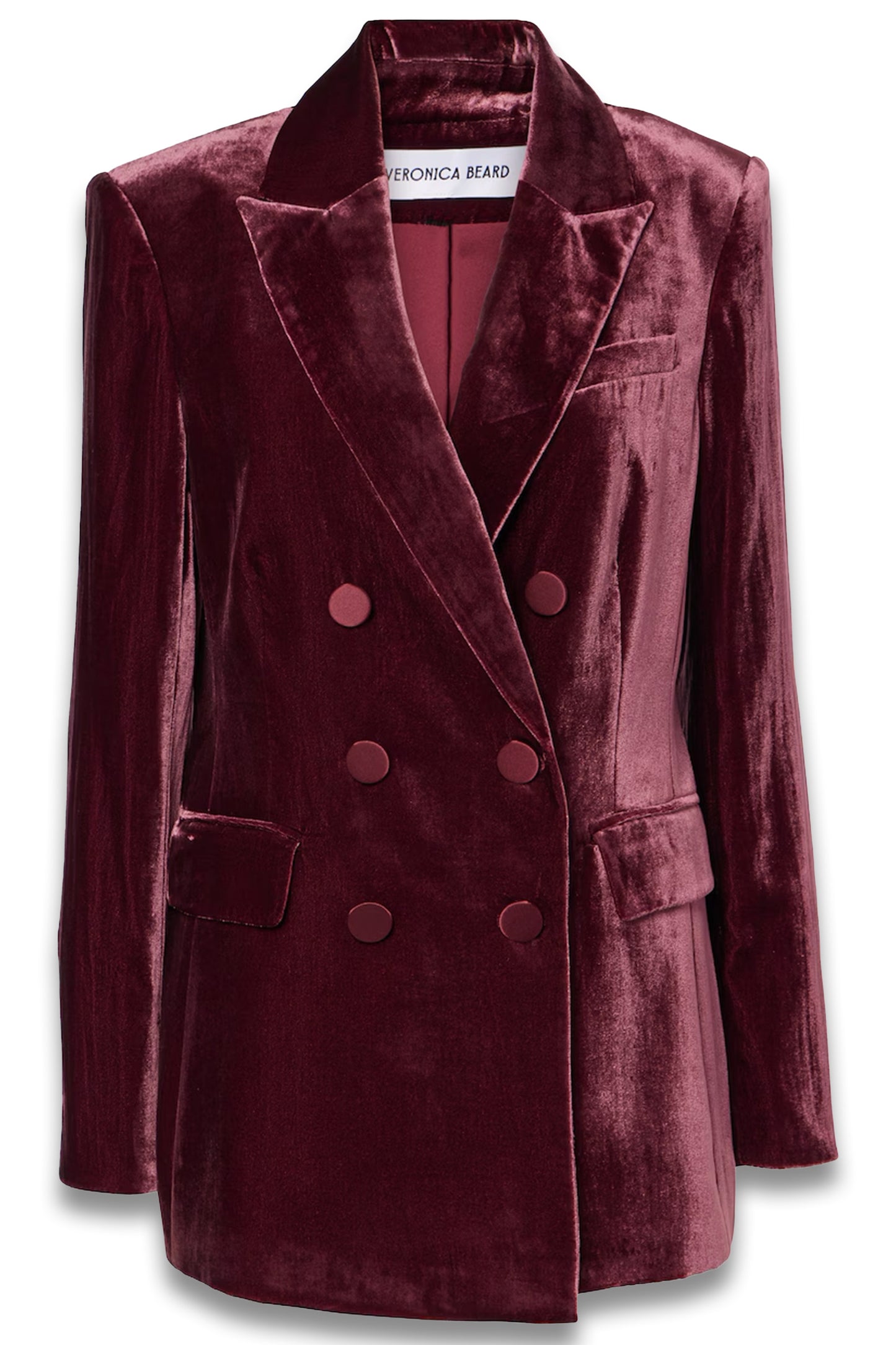 Ellette double-breasted velvet blazer