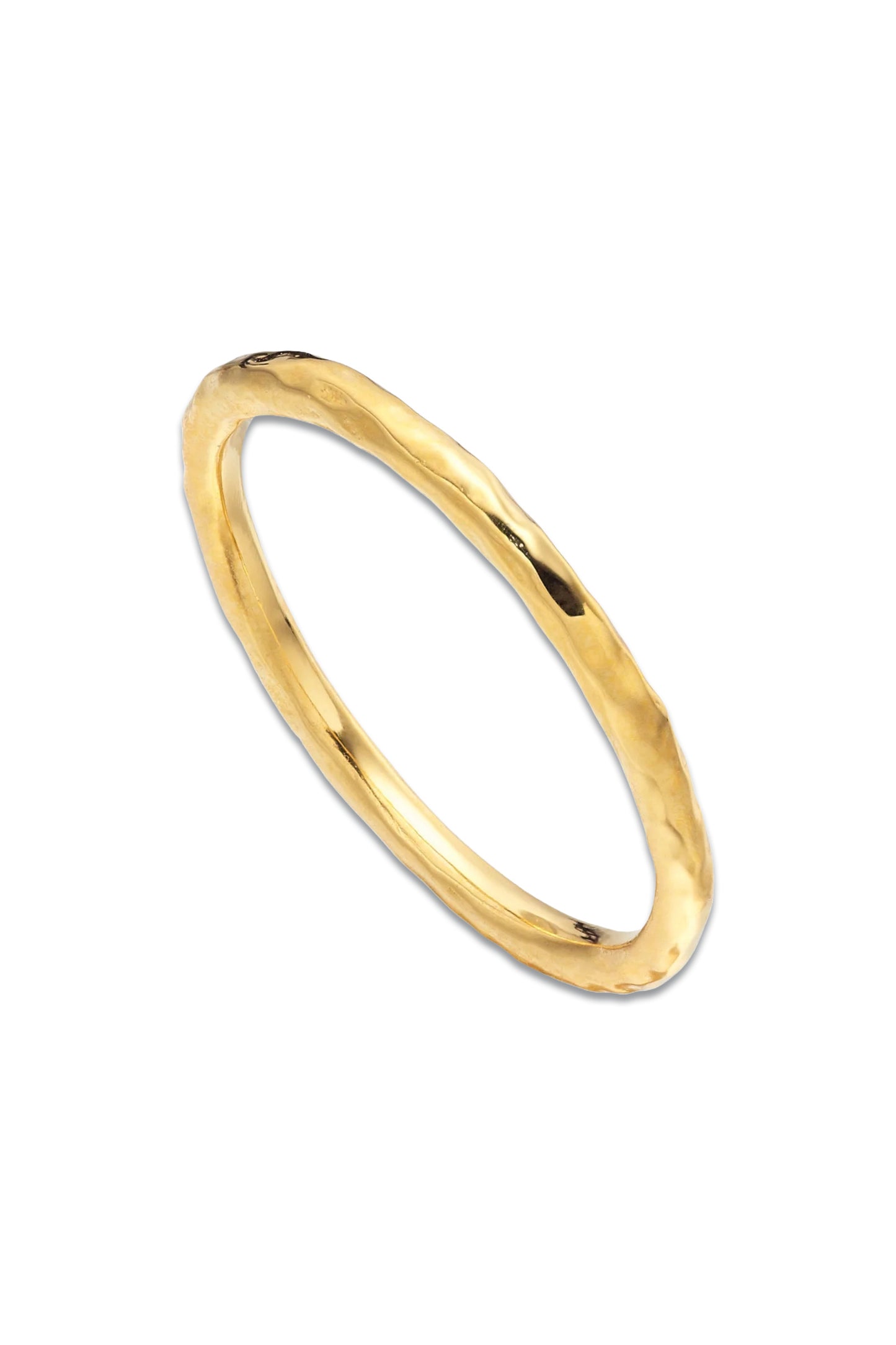 Siren Hammered Stacking Ring, Gold