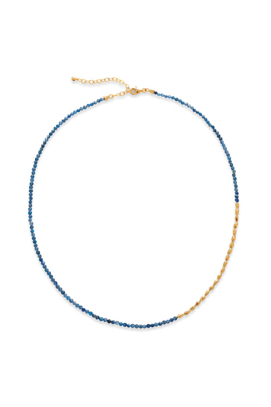 Mini Nugget Gemstone Beaded Necklace Adjustable 41-46cm/16-18'