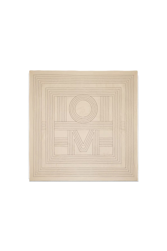Beige Monogram Silk Scarf