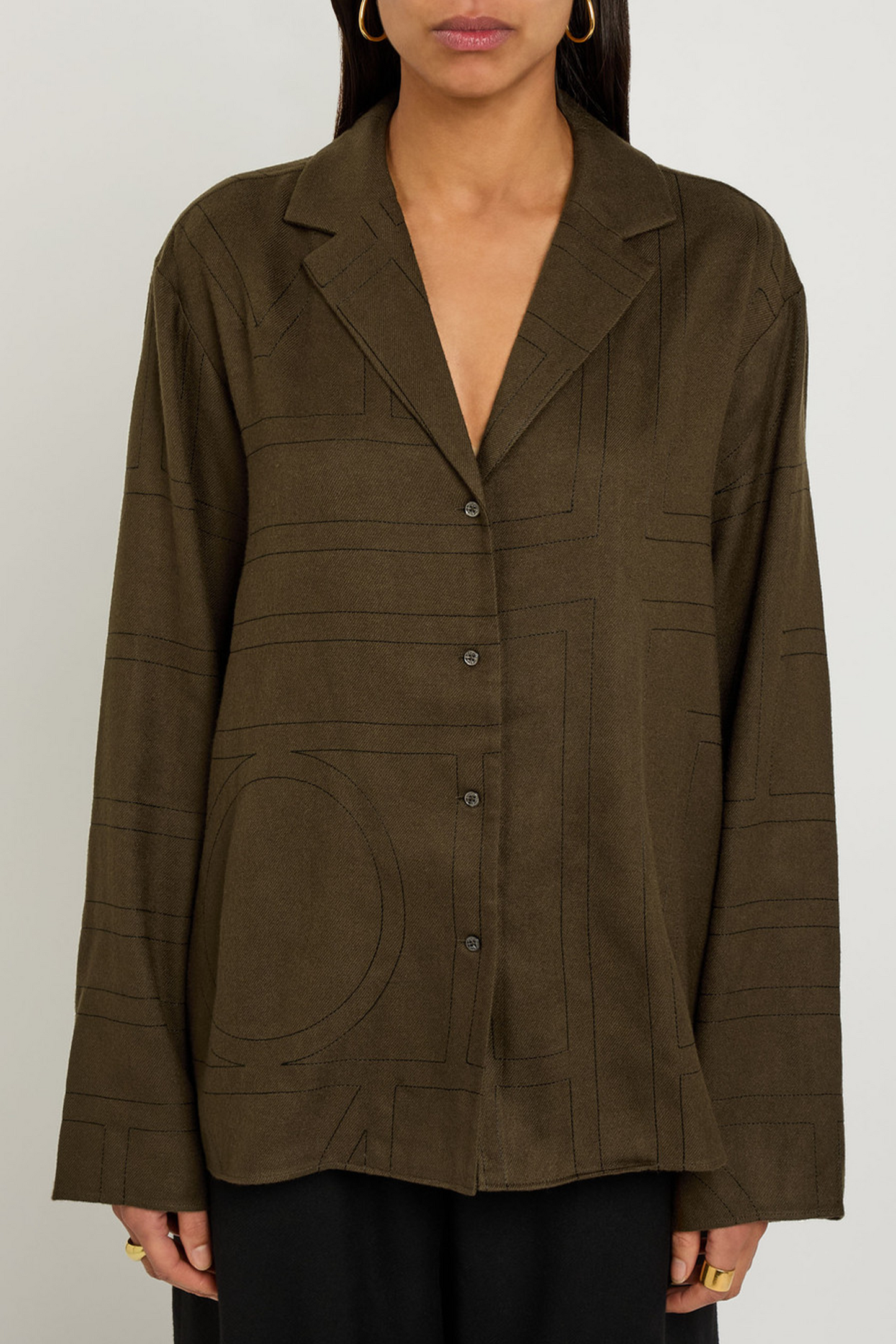 Monogram Flannel Pyjama Top