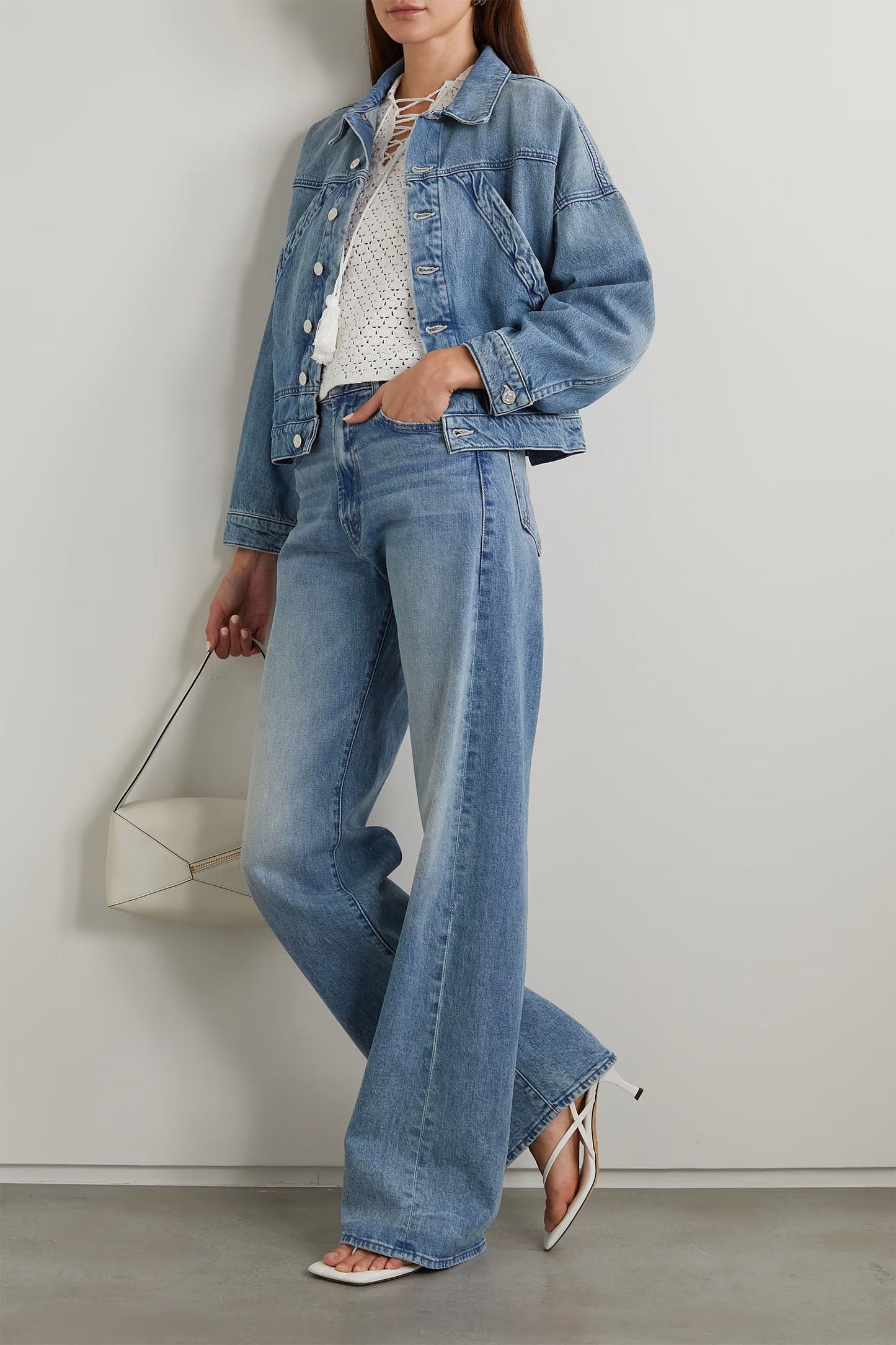 + NET SUSTAIN Denim Jacket & Wide-leg Jeans