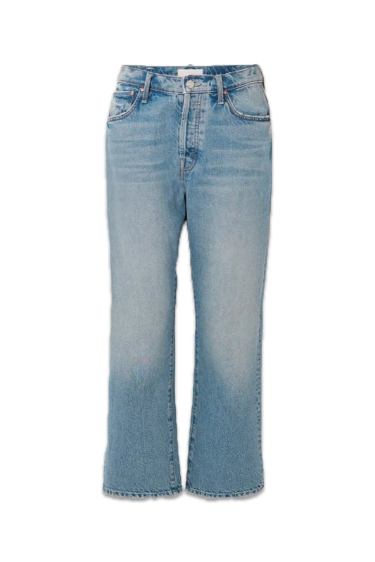 Light Blue MOTHER + NET SUSTAIN The Ditcher Hover Cropped High-rise Wide-leg Jeans