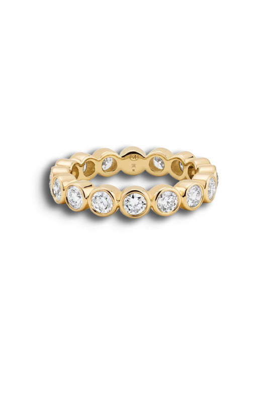 Lab Grown Diamond Round Cut Bezel Eternity Band