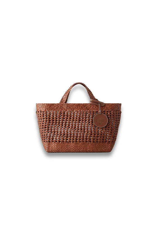 Small Woven Leather Tote