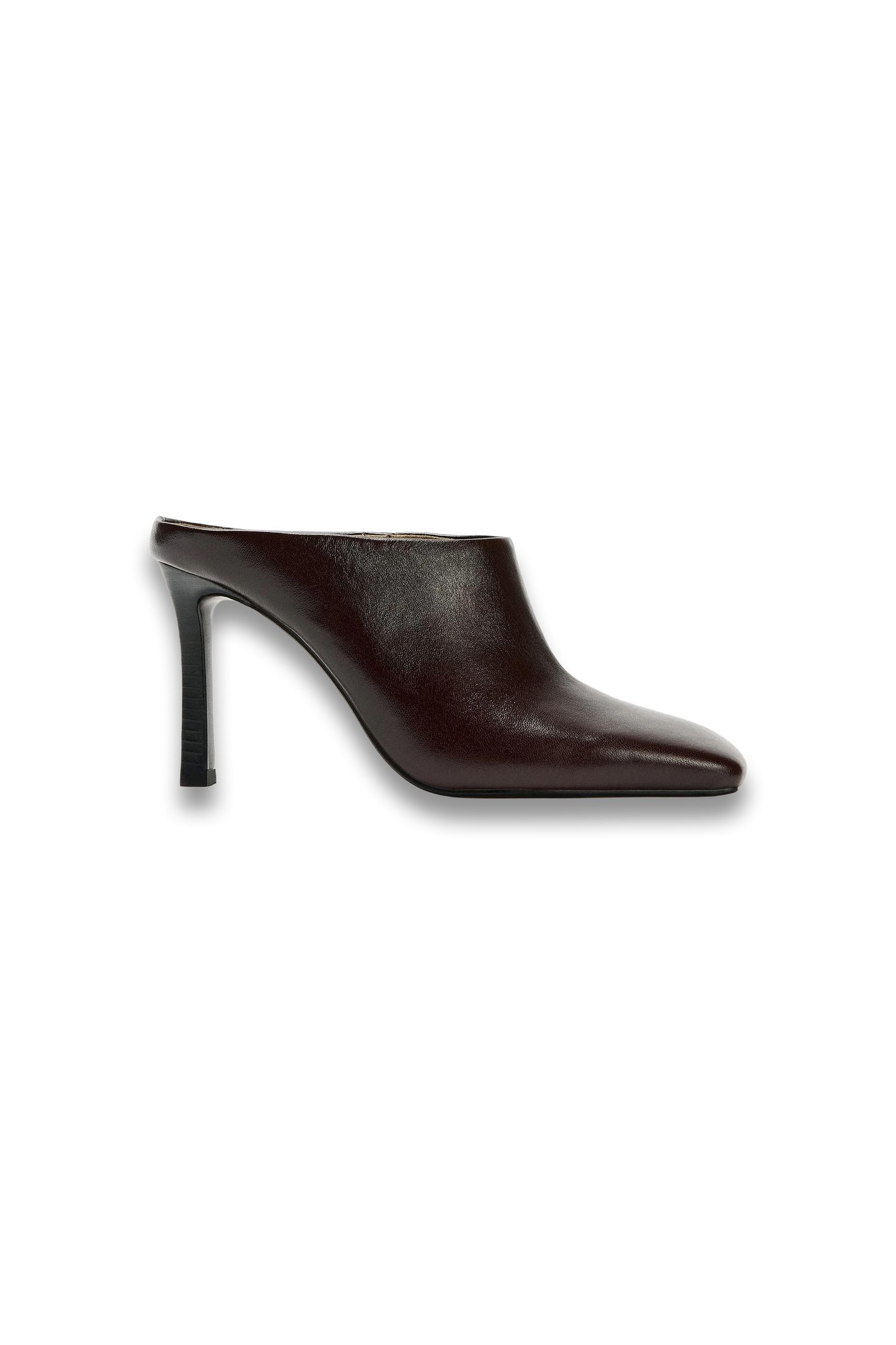 Leather Mules with Square Toe