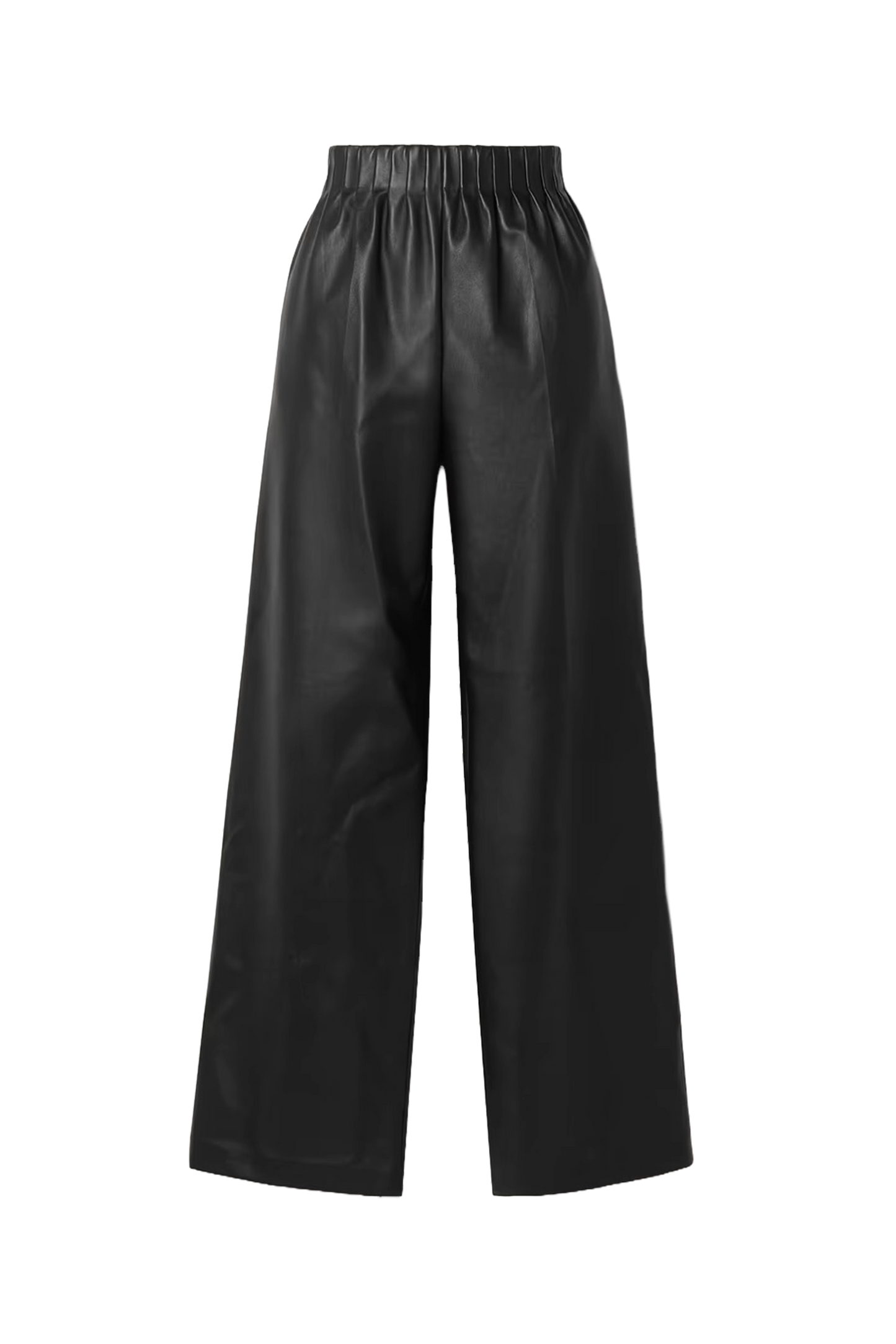 Murphy Pleated Leather Wide-leg Pants