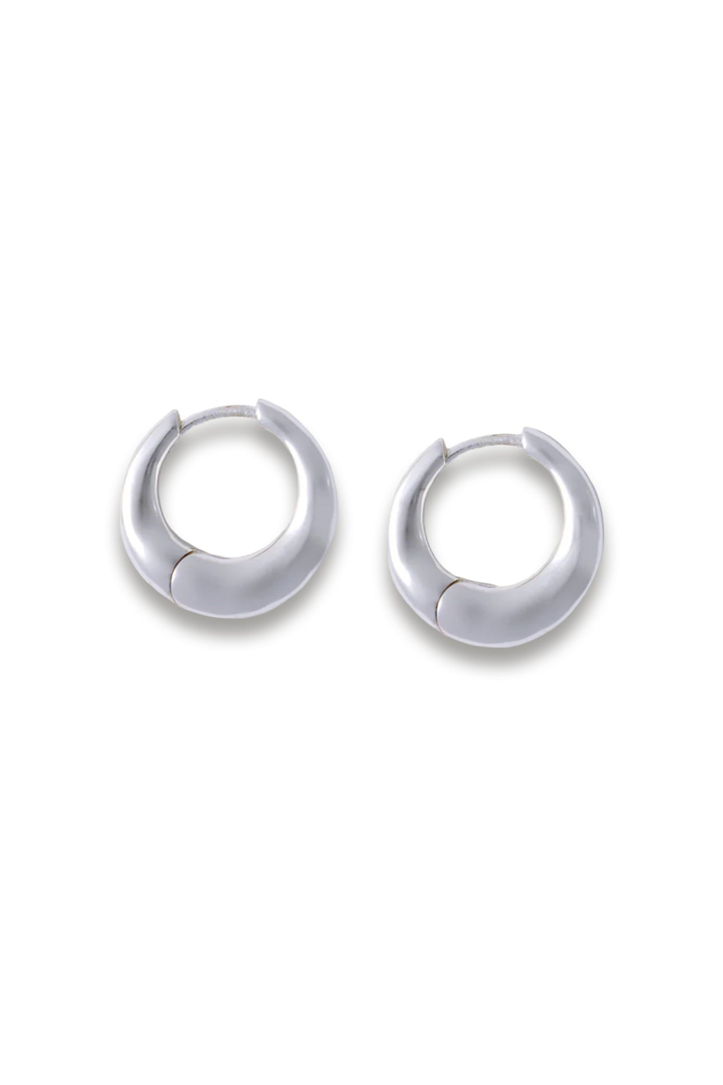 Silver Plated Irregular Hoop Earrings
