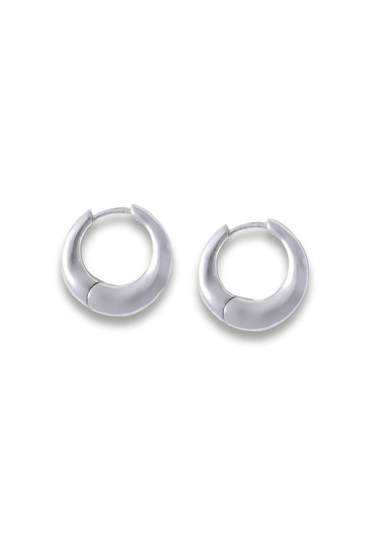 Silver Plated Irregular Hoop Earrings
