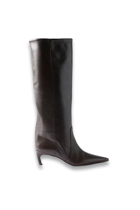 Piper Brown Leather Knee-high Boots