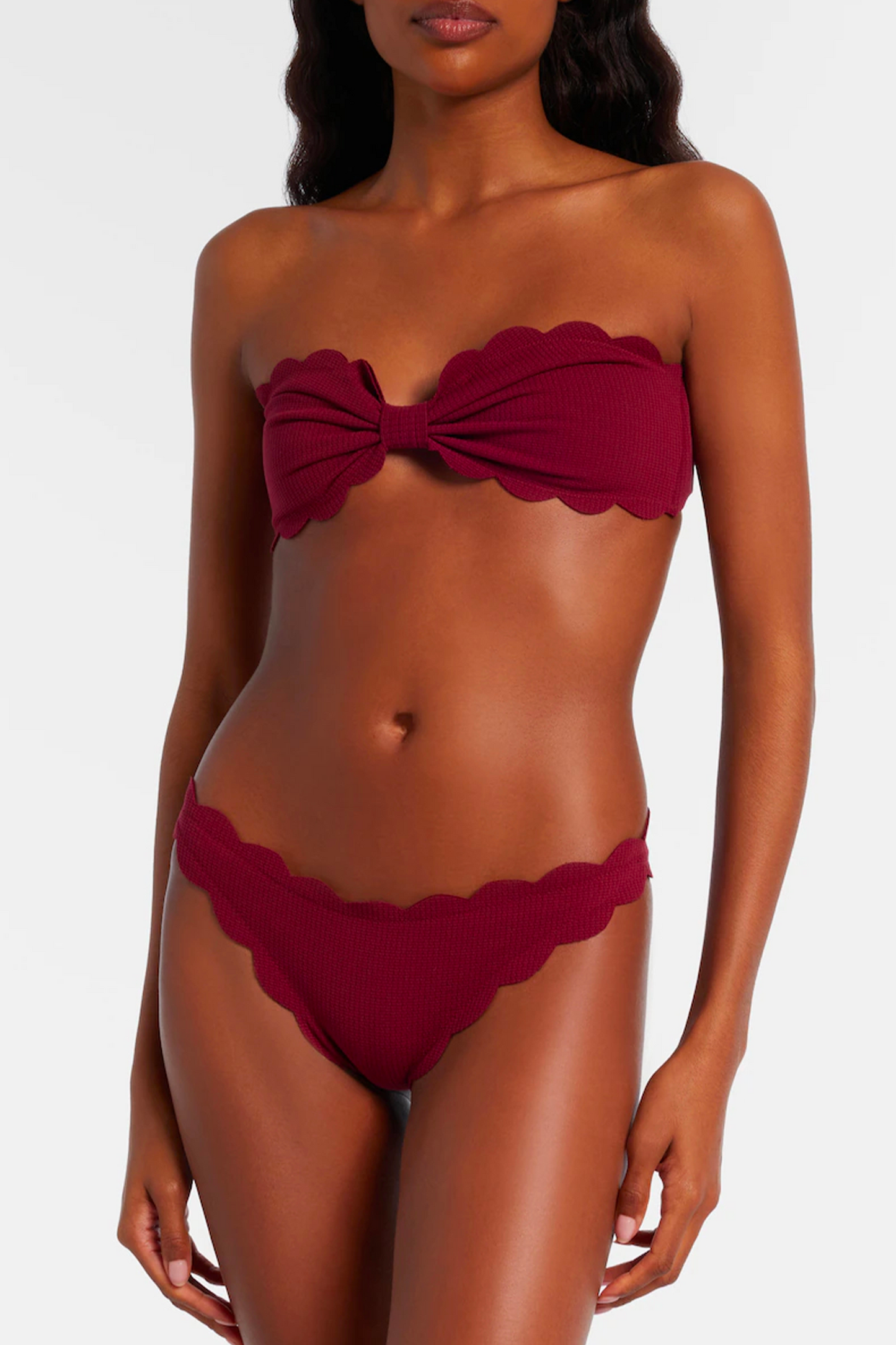Antibes Bikini Top and Bottoms in Red