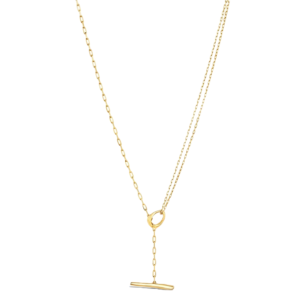 Thalassa Faceted Small T-bar Lariat