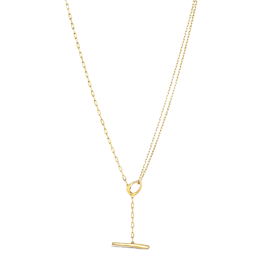 Thalassa Faceted Small T-bar Lariat