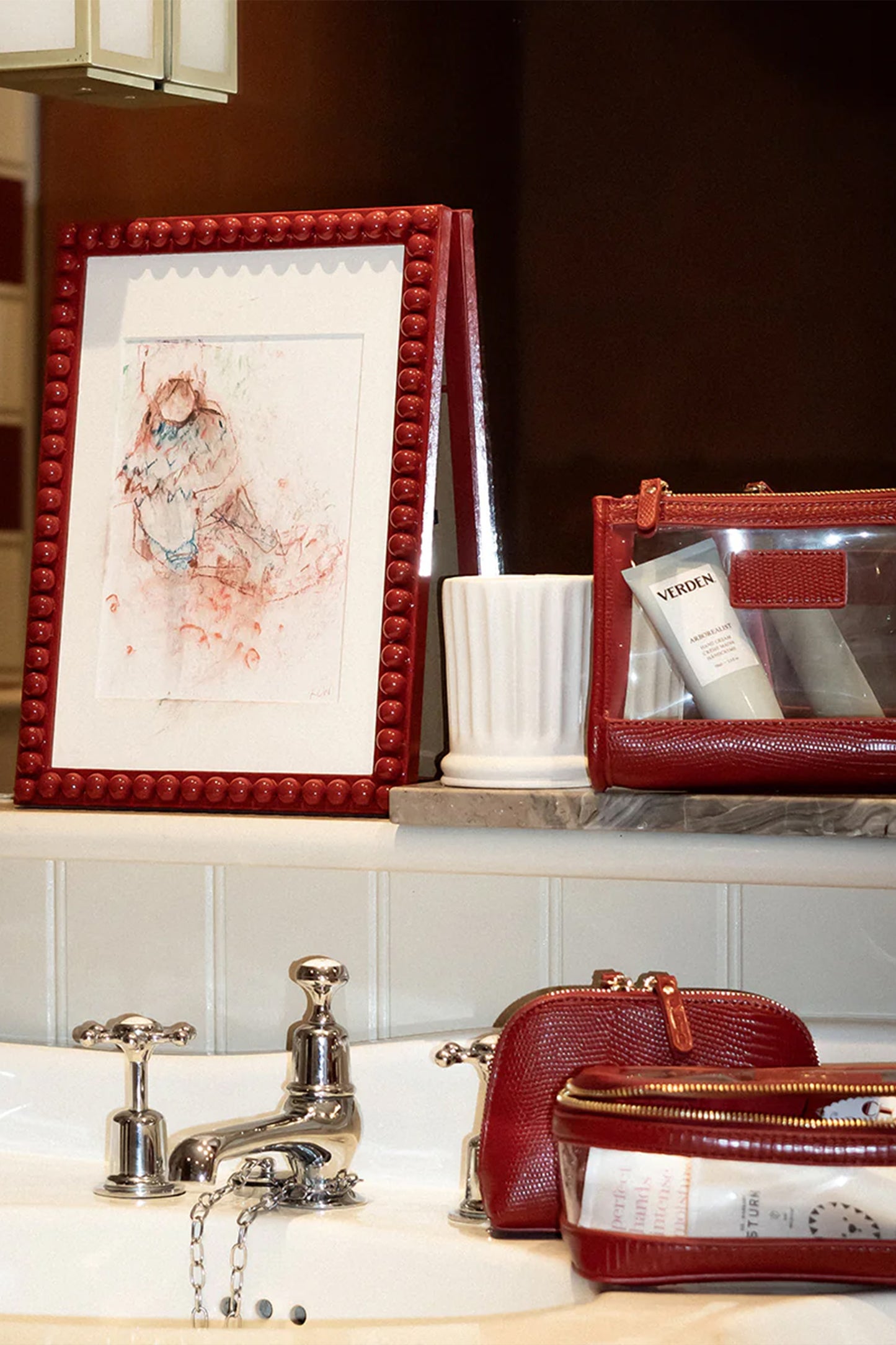 Red Recycled Dome Pouch
