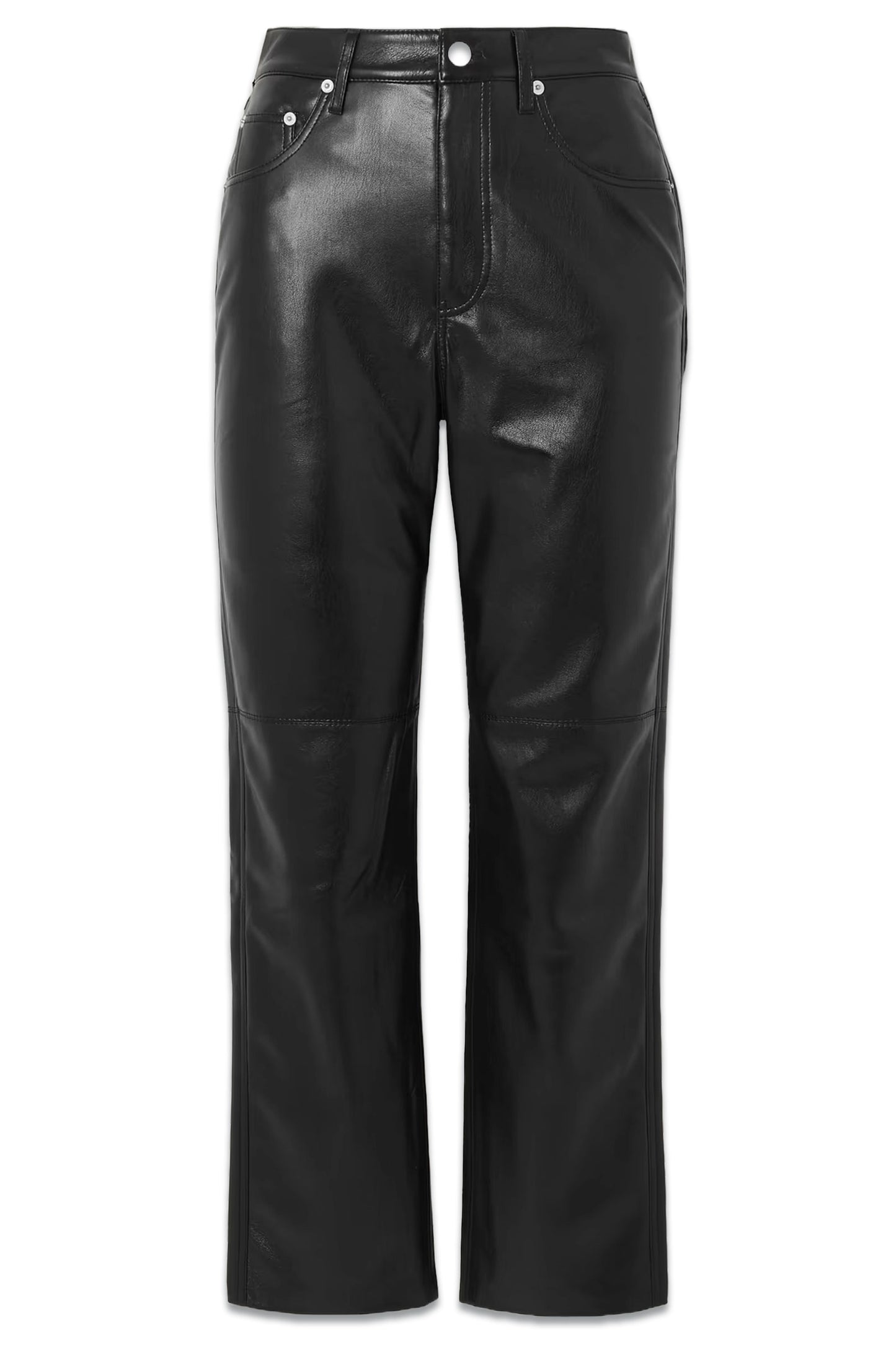 Vinni Cropped Vegan Leather Straight-leg Pants