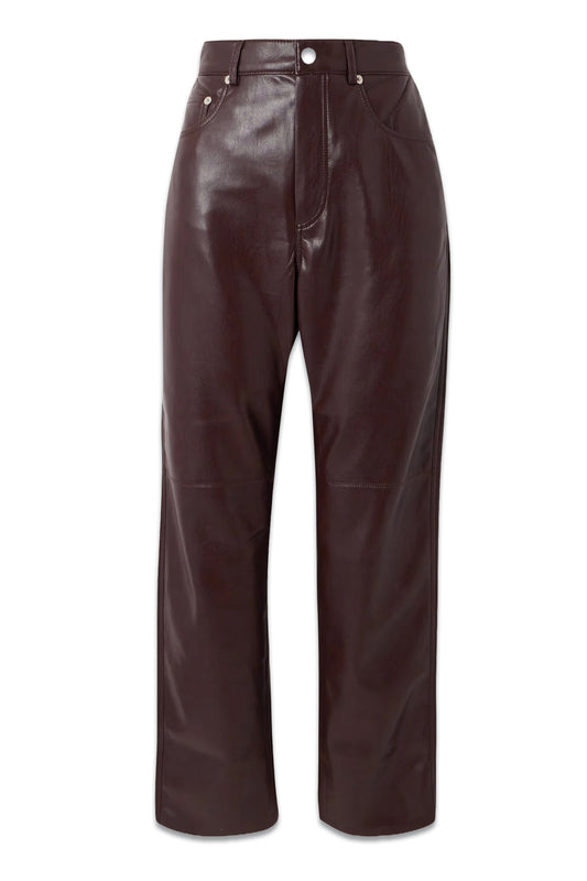 Vinni Cropped OKOBOR Faux Leather Straight-leg Pants