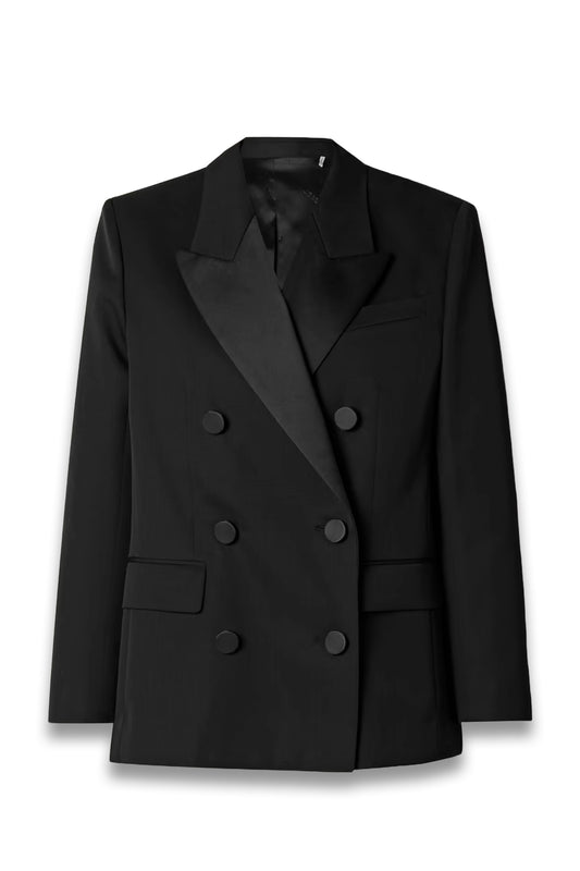 Natalia Double-breasted Wool-twill Blazer