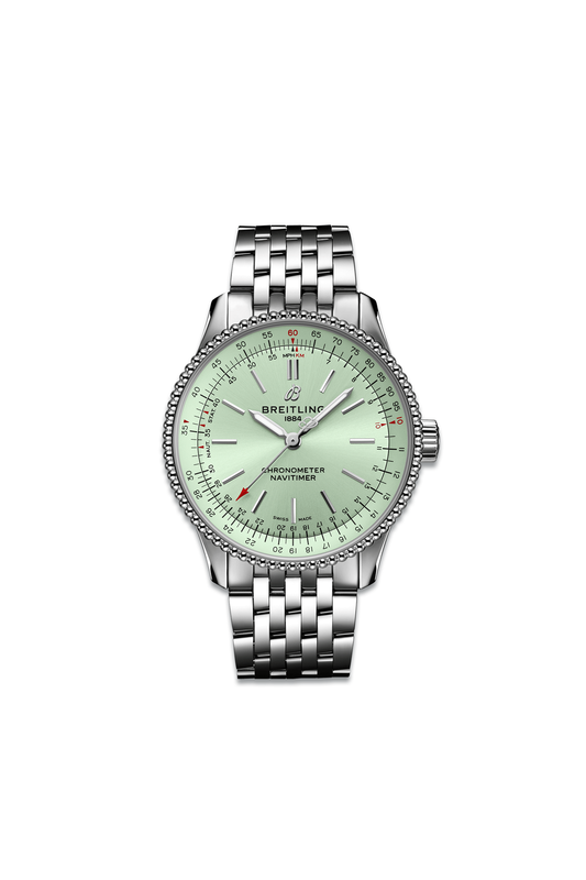 Navitimer Automatic 35 With Green Dial & Stainless Steel Strap