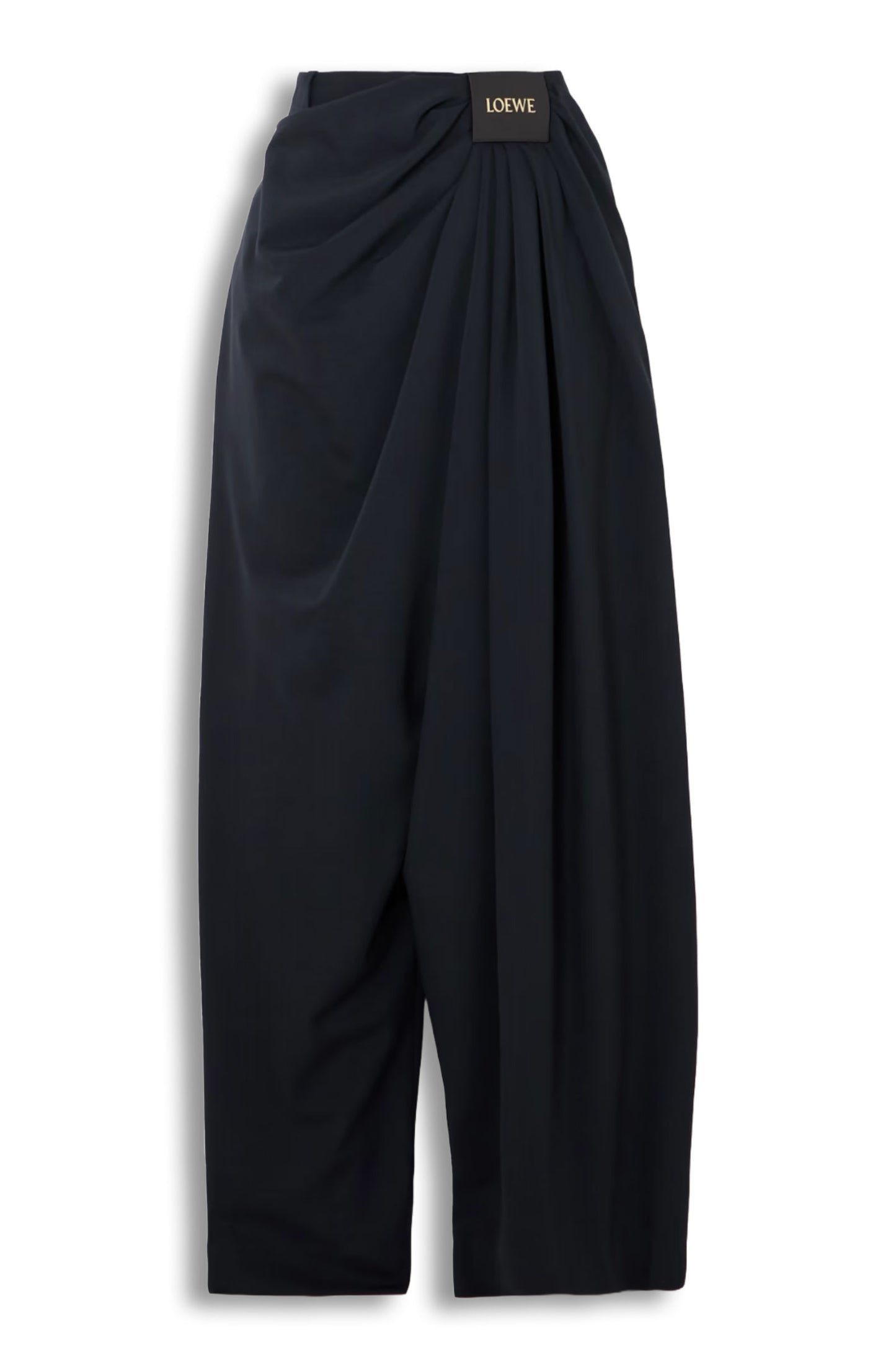 Paneled Draped Wool Pants