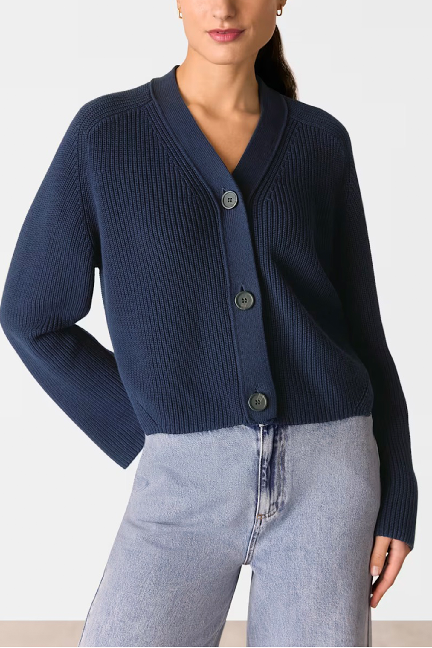 Navy Nala Cotton Cardigan