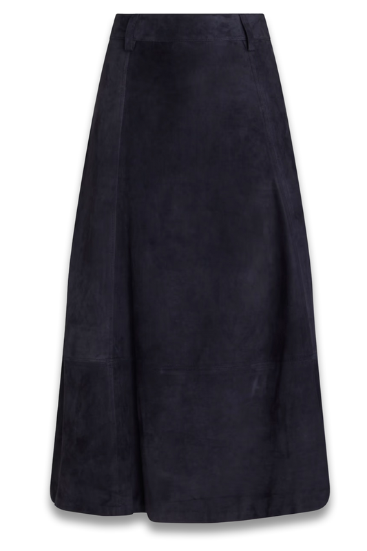 Nubuck midi skirt