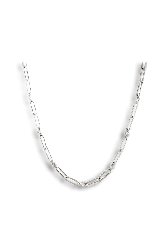 Zadie Lab Grown Sapphire Chain Necklace