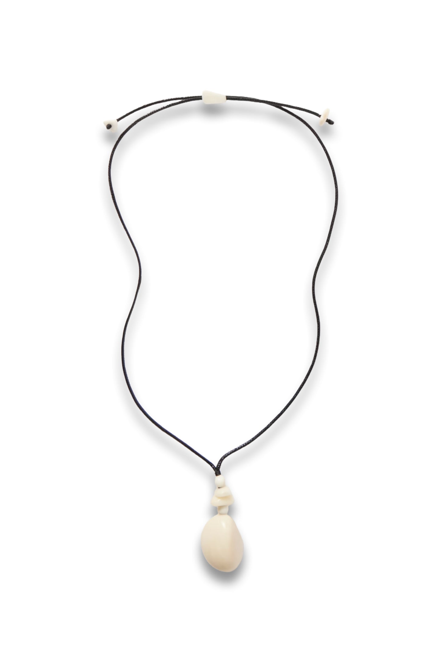 The Pendant Tagua And Leather Necklace